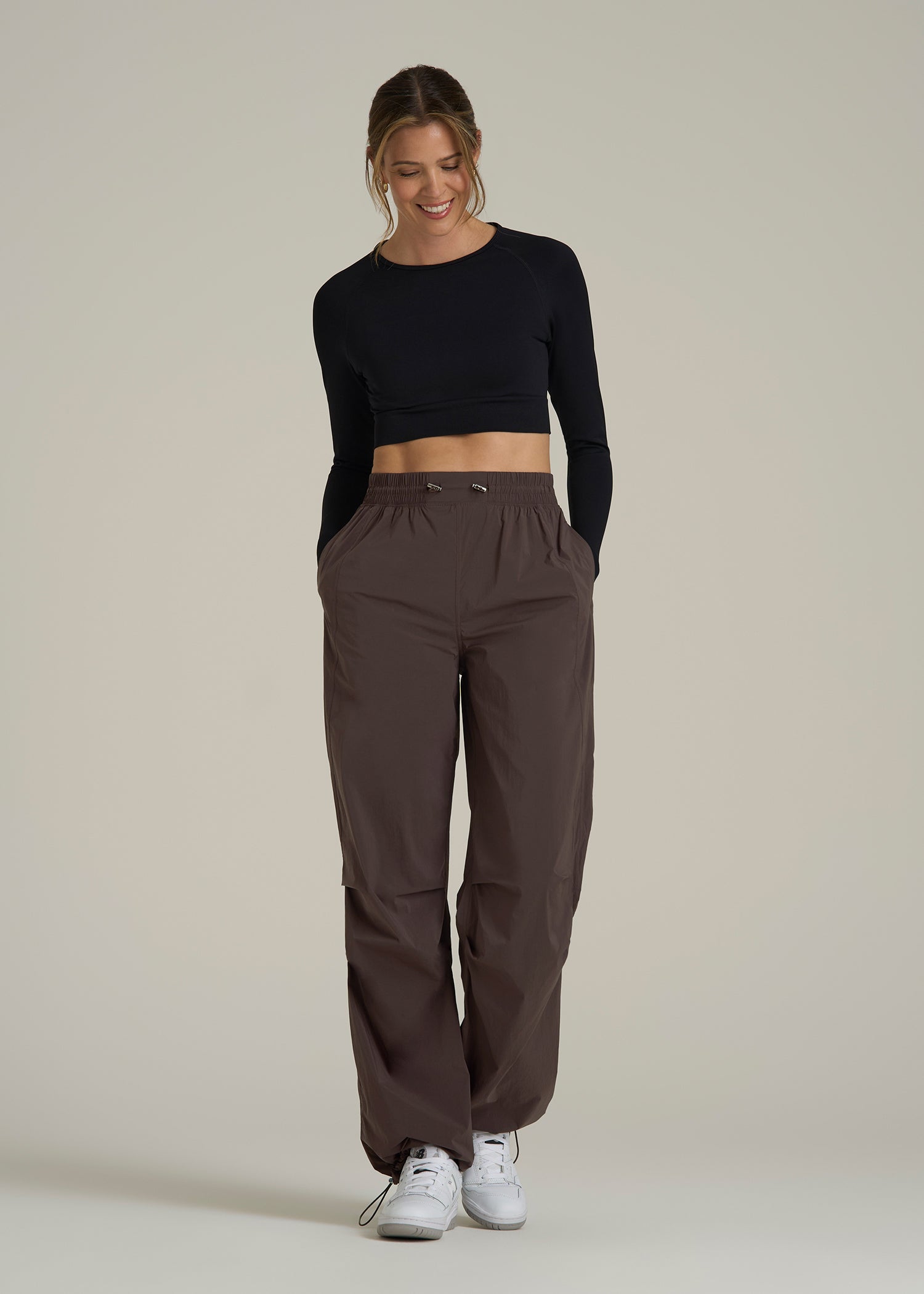 Parachute Jogger for Tall Women in Espresso