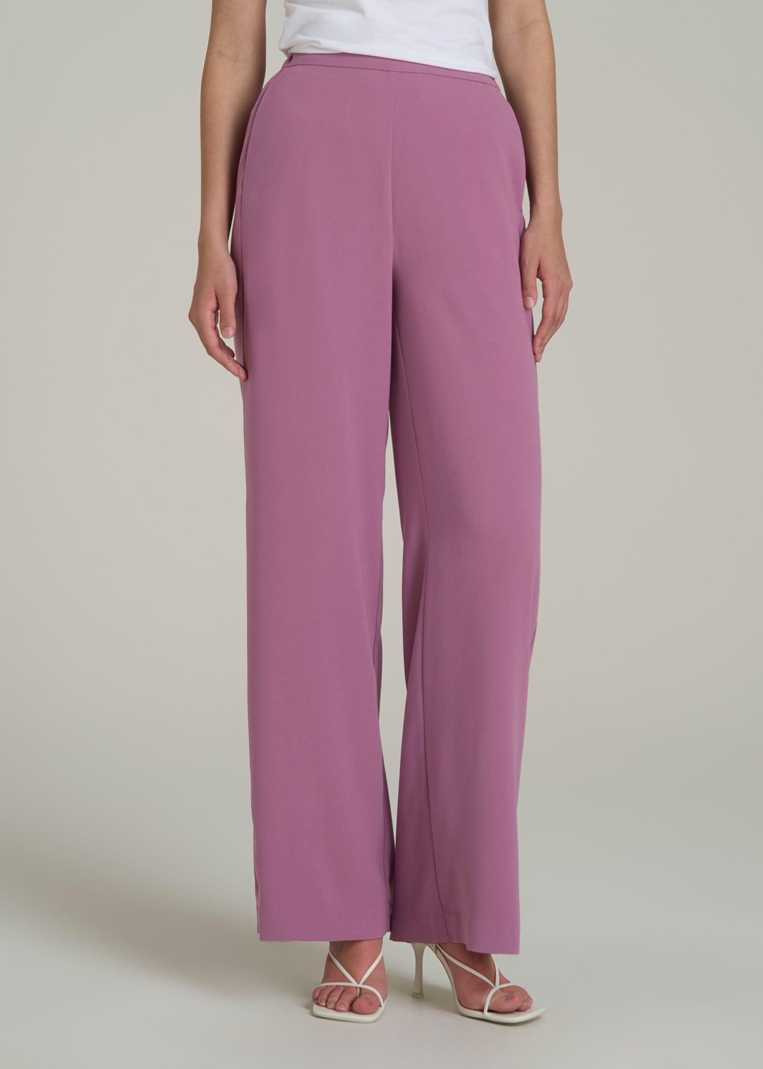 Pull-On Crepe Ultra Wide Pants for Tall Women | American Tall
