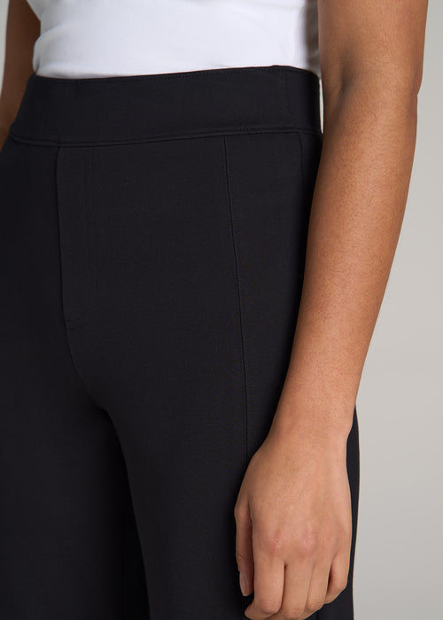 Pull-On Slim Dress Pants for Tall Women in Black