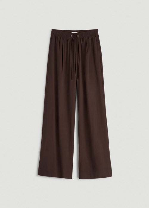 Relaxed Pull-On Pants for Tall Women in Espresso
