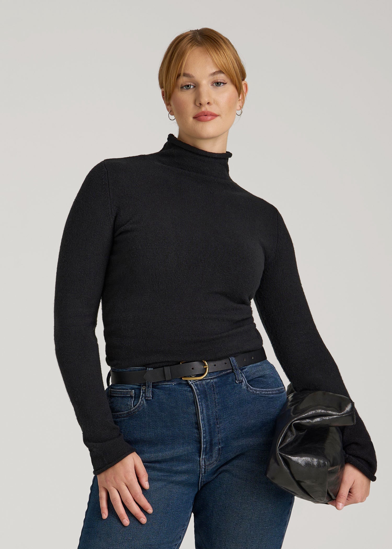 Rolled Mock Neck Sweater for Tall Women | American Tall