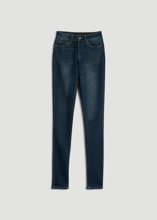 Sarah Mid-Rise Skinny Jeans for Tall Women in Blue