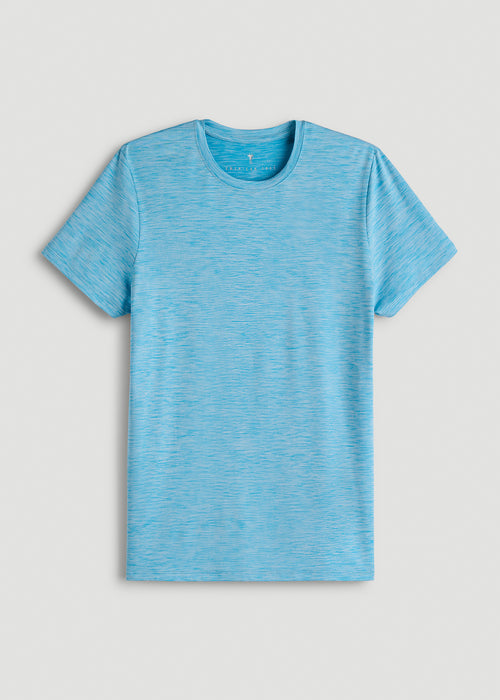 Short Sleeve Crewneck Tee for Tall Women in Spring Blue Mix