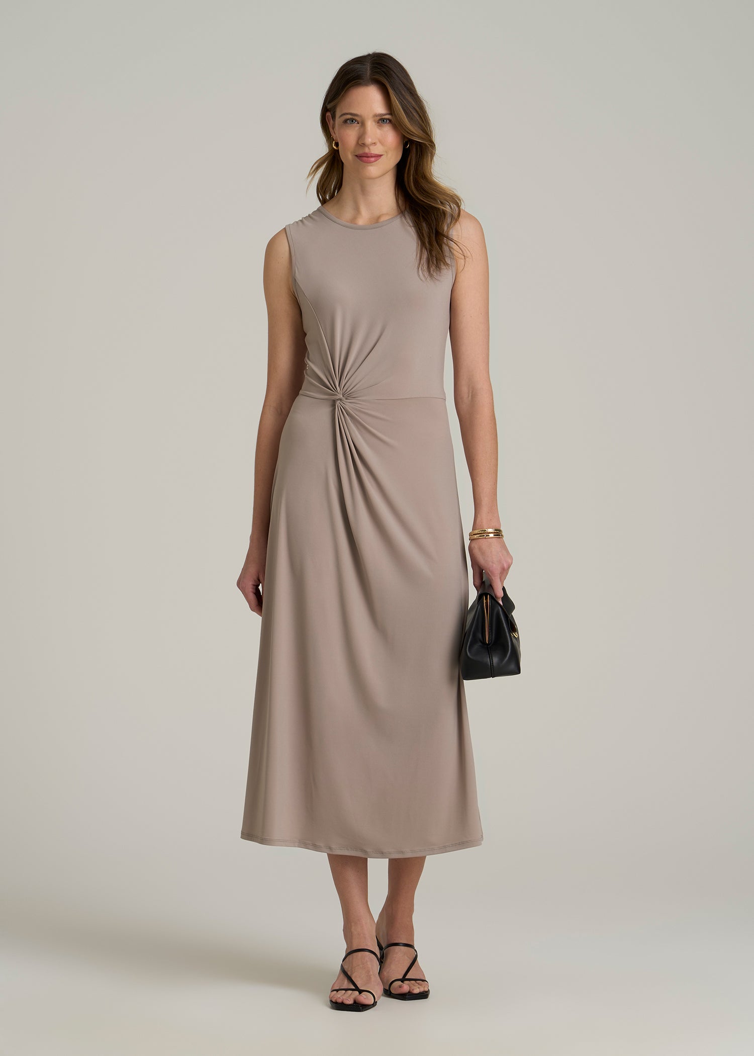 chinese dress ladies Sleeveless Knot Front Dress for Tall Women in Atmosphere XL / Tall / Atmosphere