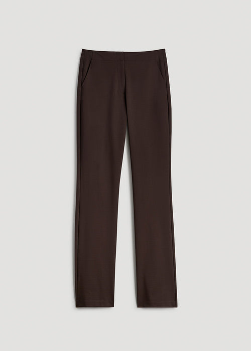 Freedom Flex Slim Straight Leg Dress Pants for Tall Women in Espresso