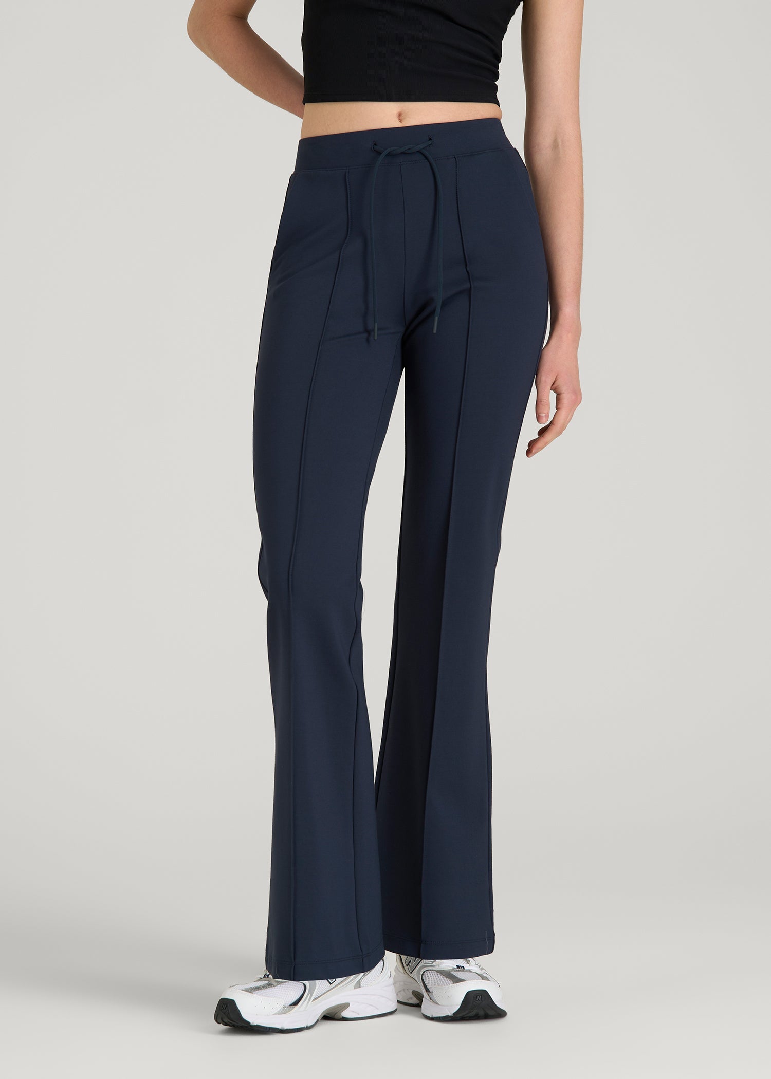 navy blue flare dress pants Navy blue flared pants  LePantalon