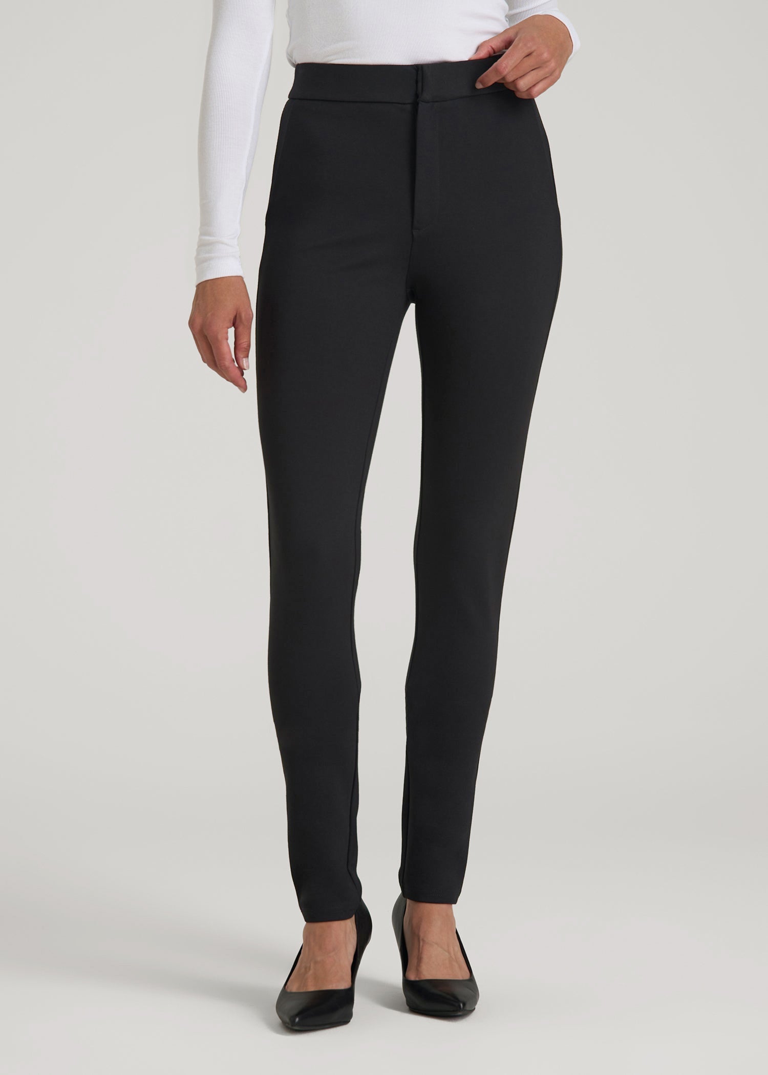 Soft Flex Ponte Skinny High Rise Pant for Tall Women in Black XL / Extra Tall / Black Soft Flex Ponte Skinny High Rise Pant for Tall Women in Black XL / Extra Tall / Black