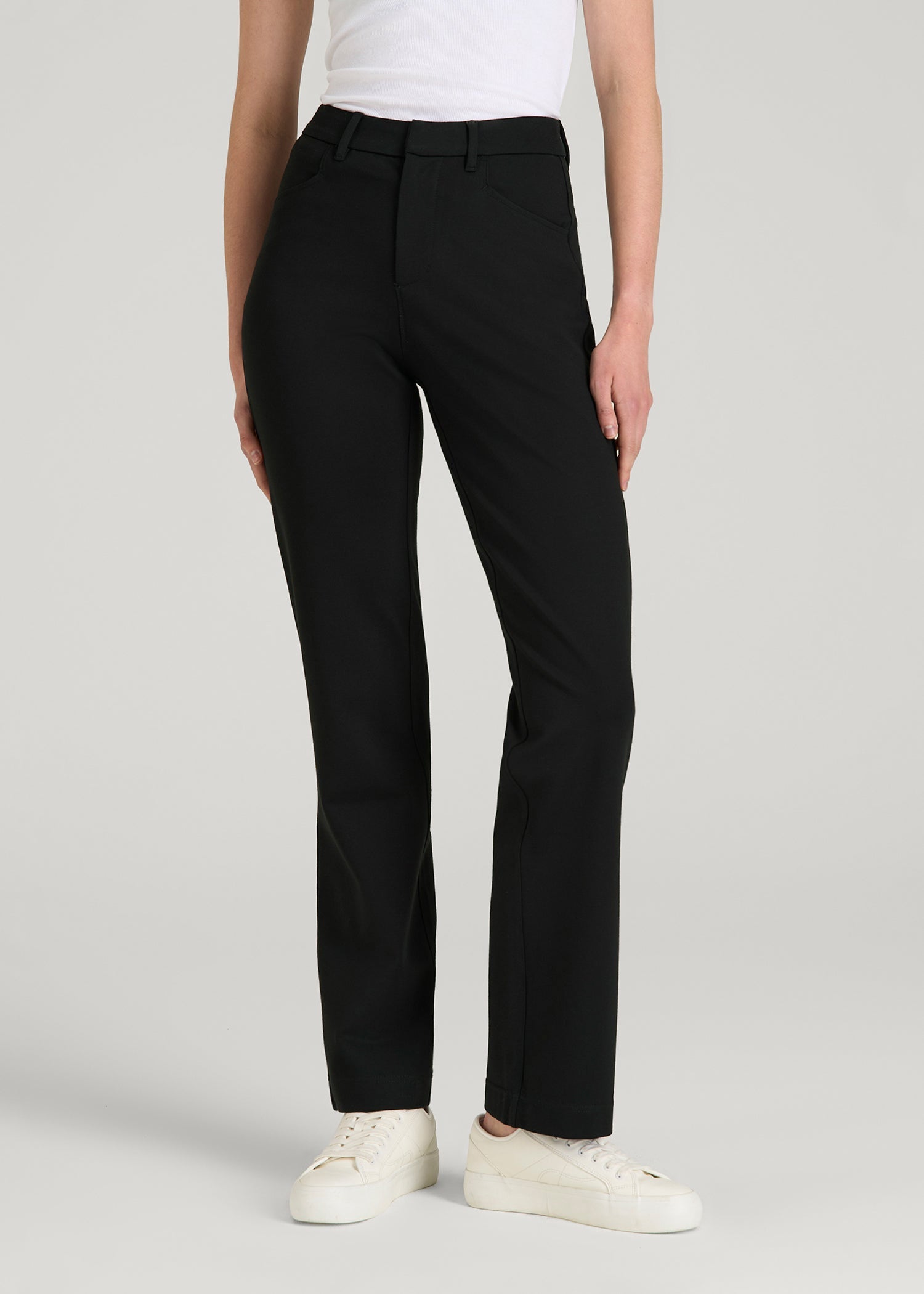 Flex Ponte Straight Leg Pants for Tall Women in Black S / Extra Tall / Black