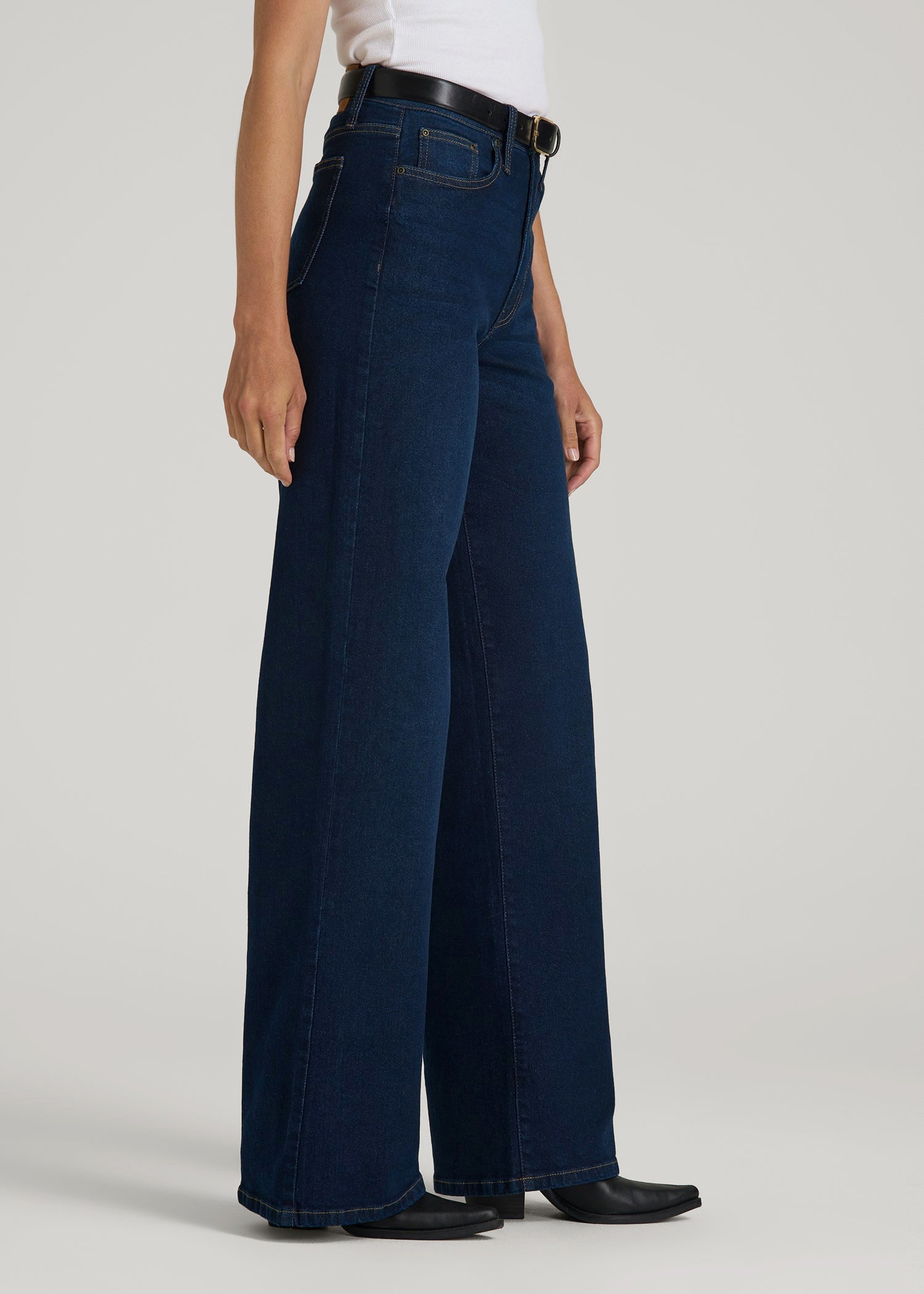 Stevie Wide Leg Jeans for Tall Women in Indigo Dusk
