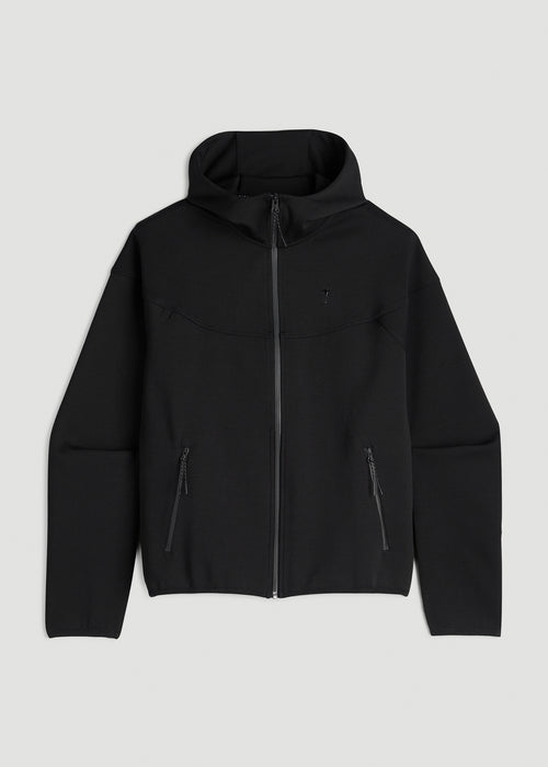 Tech Motion Zip Hoodie for Tall Women in Black