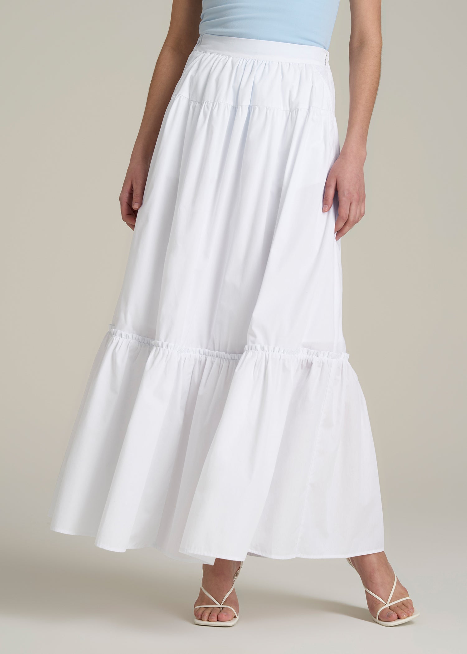 Tiered Cotton Maxi Skirt for Tall Women American Tall