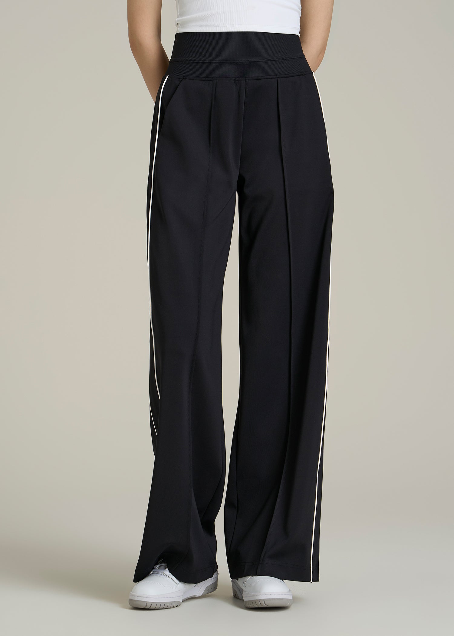 Track Pants with Piping for Tall Women American Tall