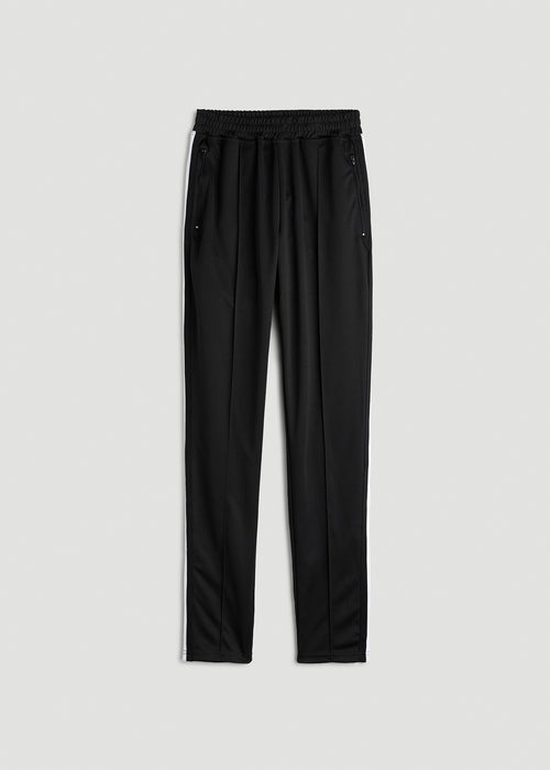 Athletic Stripe Pants for Tall Women in Black and White