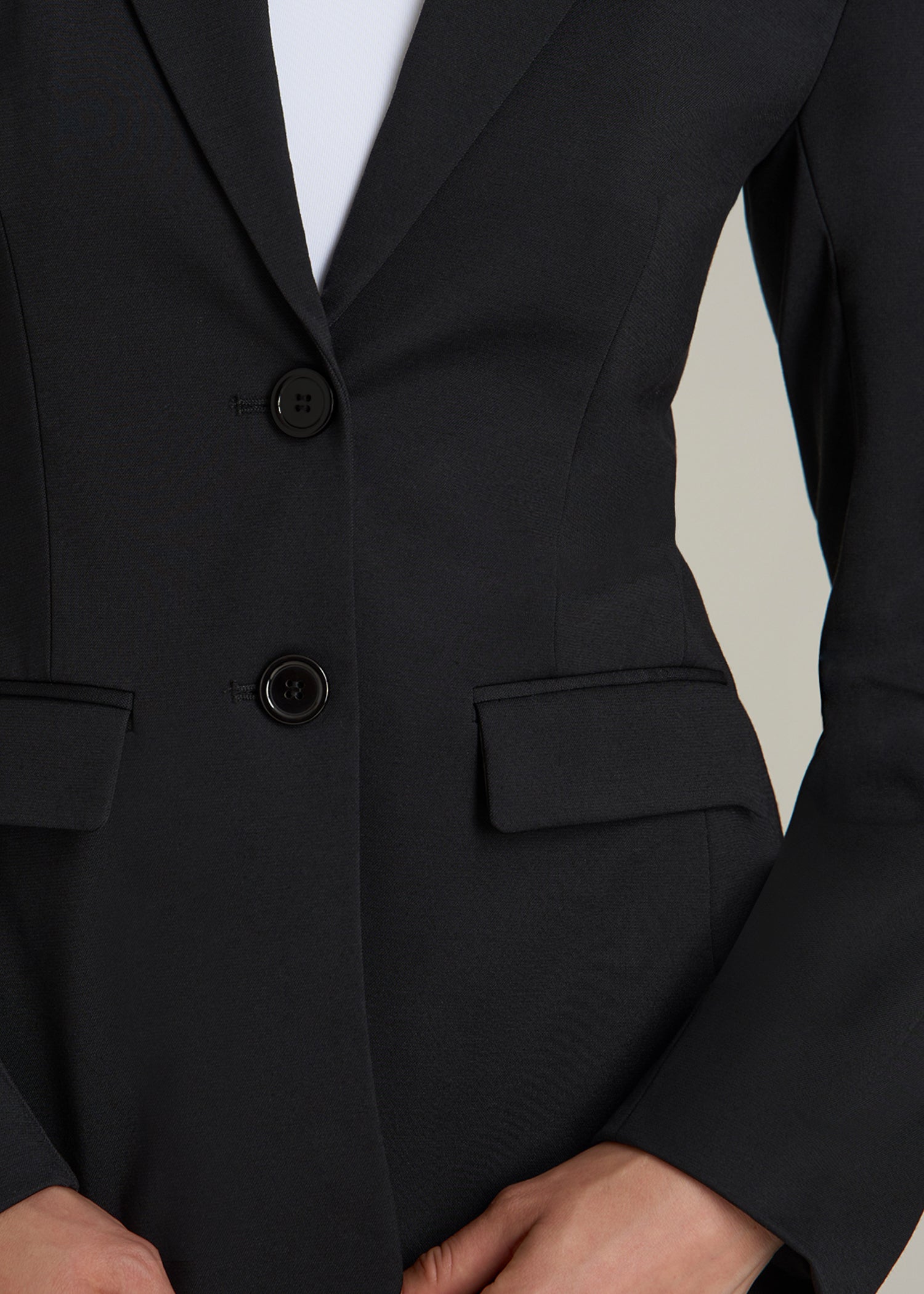 SLIM-FIT Two Button Blazer for Tall Women in Black
