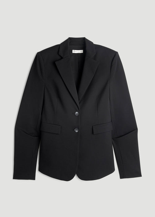 Freedom Flex Two-Button Slim-Fit Blazer for Tall Women in Black