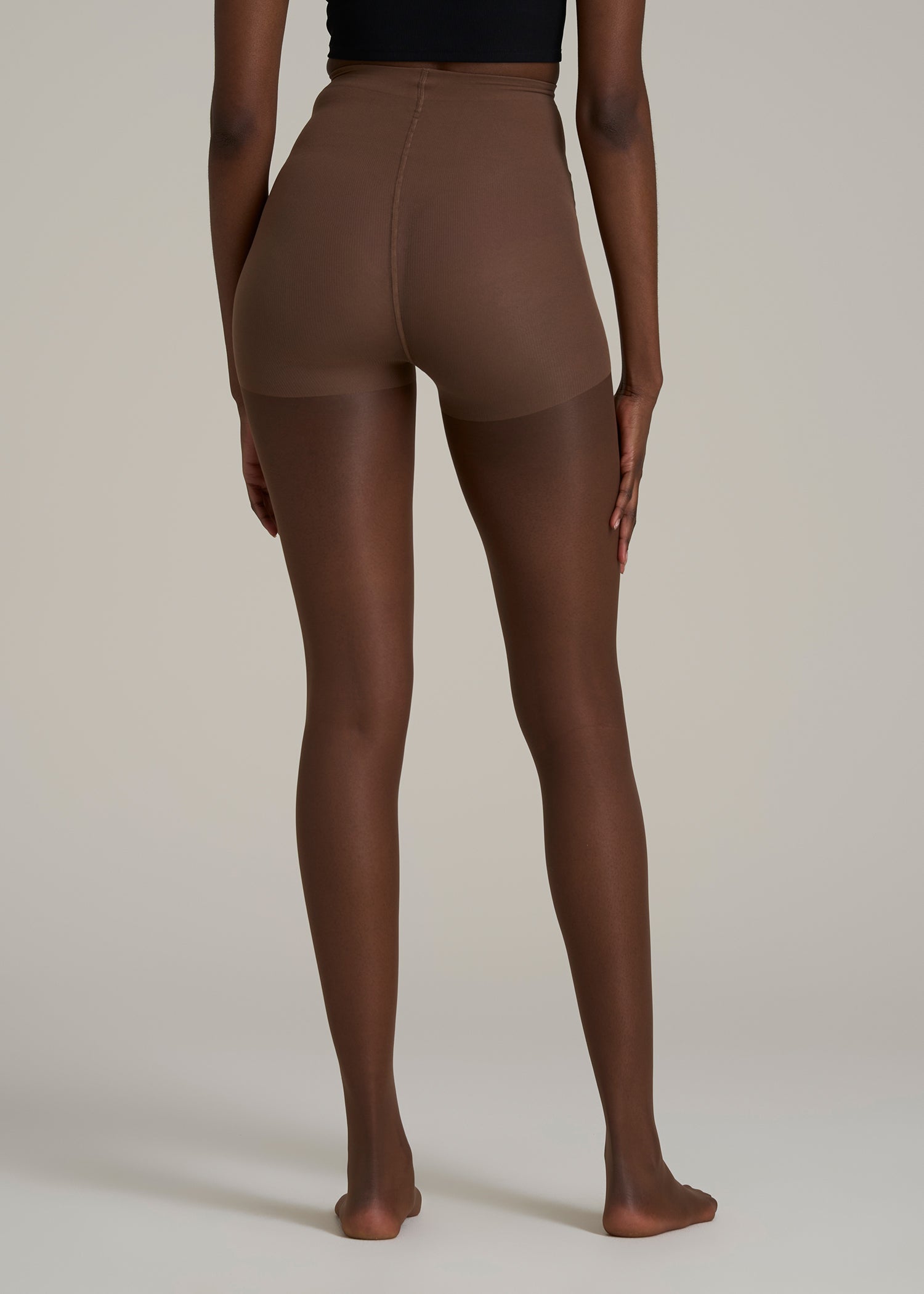 Ultra Sheer Pantyhose for Tall Women in Soft Cocoa