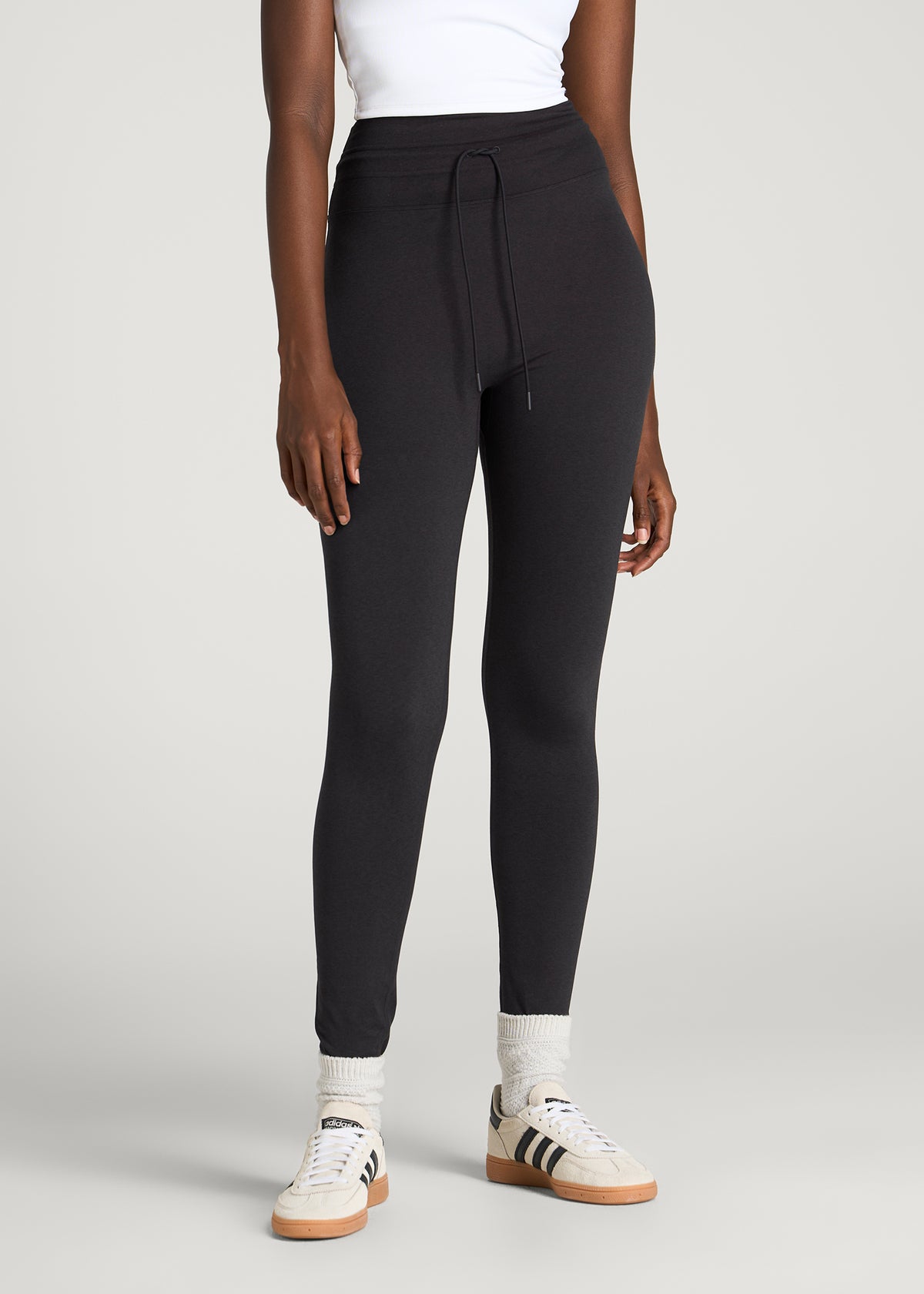 Ultra Soft Yoga Leggings for Tall Women in Black Mix