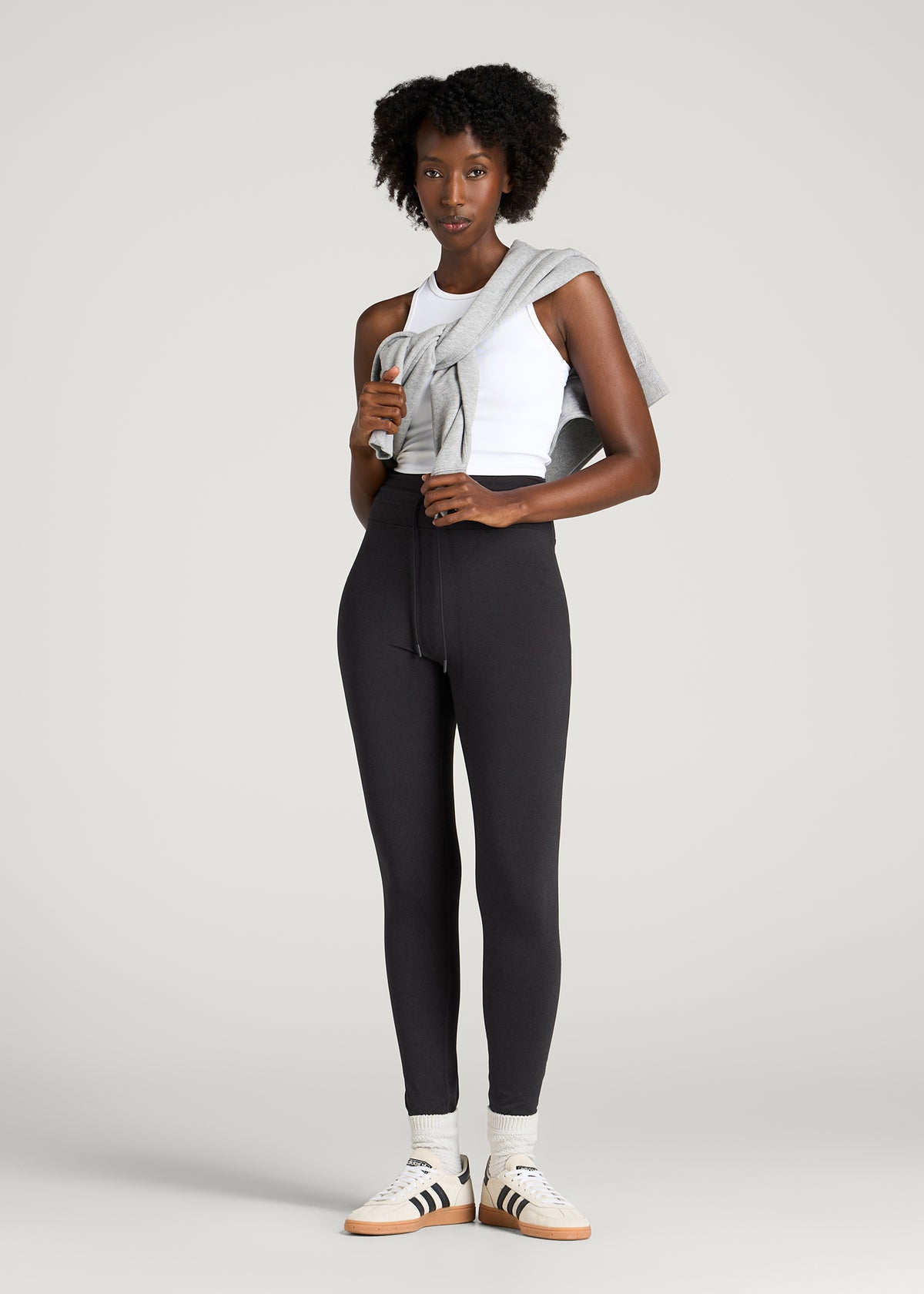 Ultra Soft Yoga Leggings for Tall Women in Black Mix
