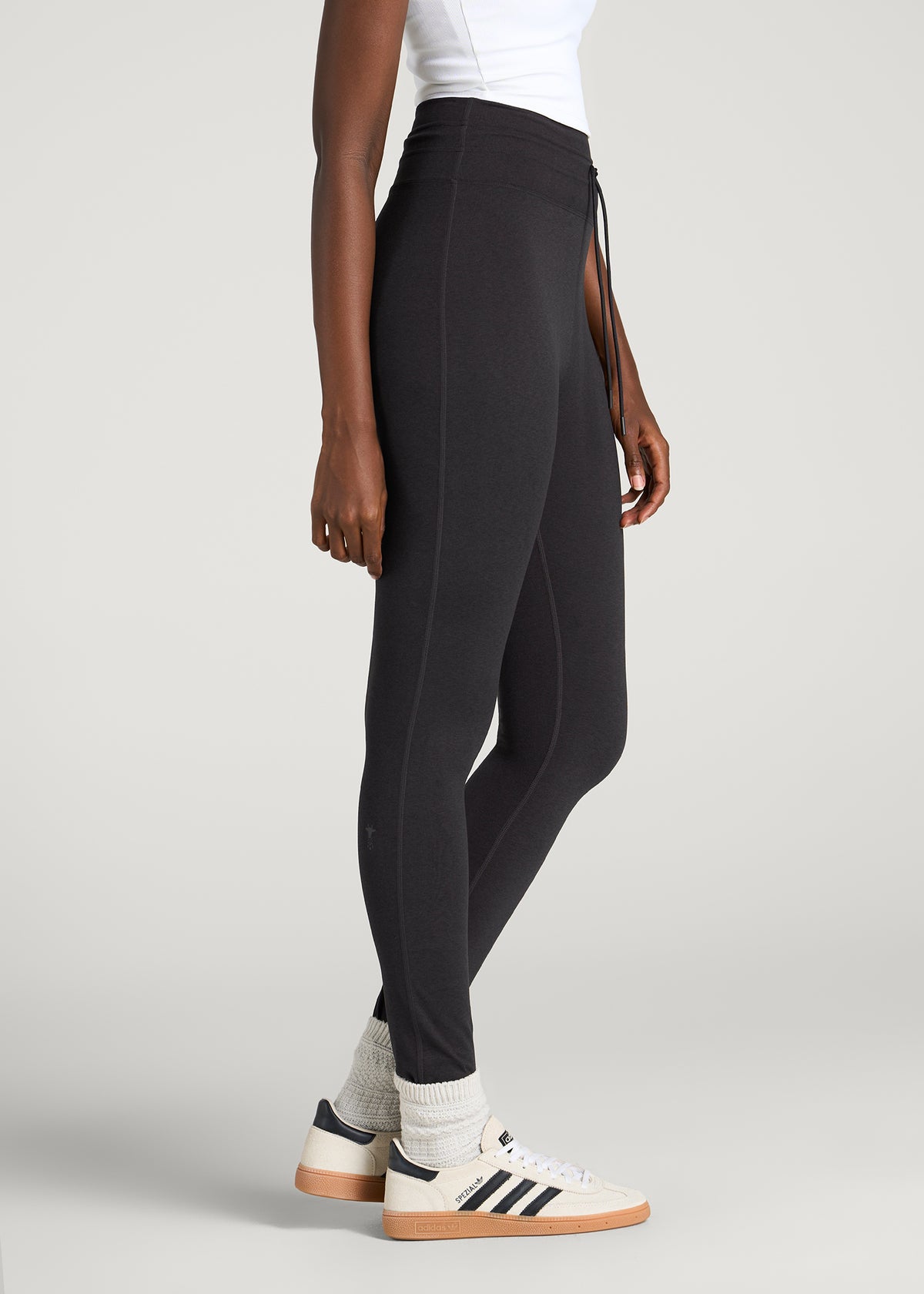 Ultra Soft Yoga Leggings for Tall Women in Black Mix