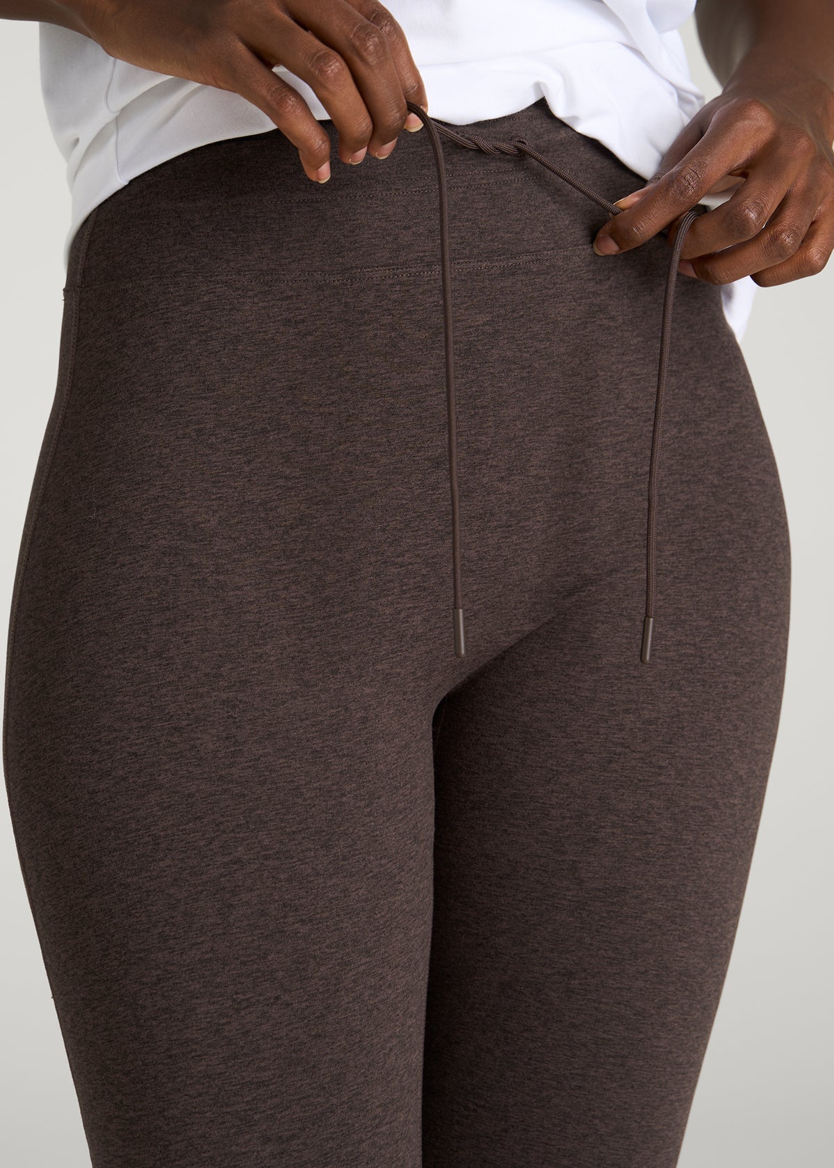 Ultra Soft Yoga Leggings for Tall Women in Espresso Mix