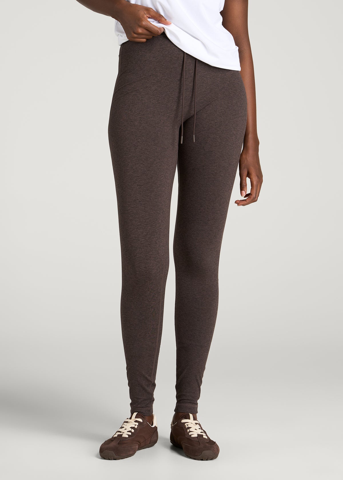 Ultra Soft Yoga Leggings for Tall Women in Espresso Mix
