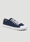 Vulcanized Canvas Sneakers for Tall Women in Patriot Blue