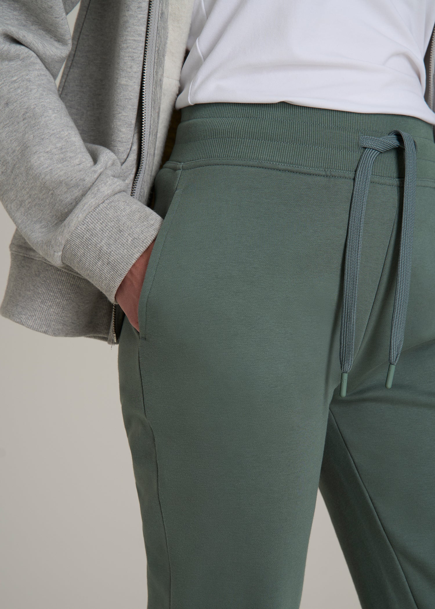 Wearever Fleece Open-Bottom Sweatpants for Tall Women in Balsam Green