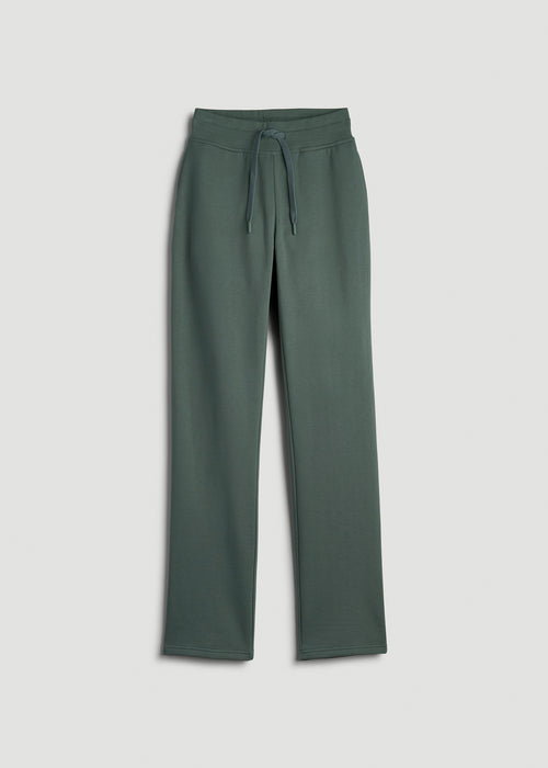 Wearever Fleece Open-Bottom Sweatpants for Tall Women in Balsam Green
