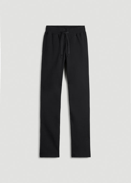 Wearever Fleece Open-Bottom Sweatpants for Tall Women in Black