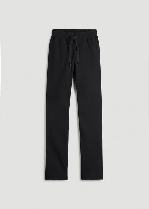 Wearever Fleece Open-Bottom Sweatpants for Tall Women in Black