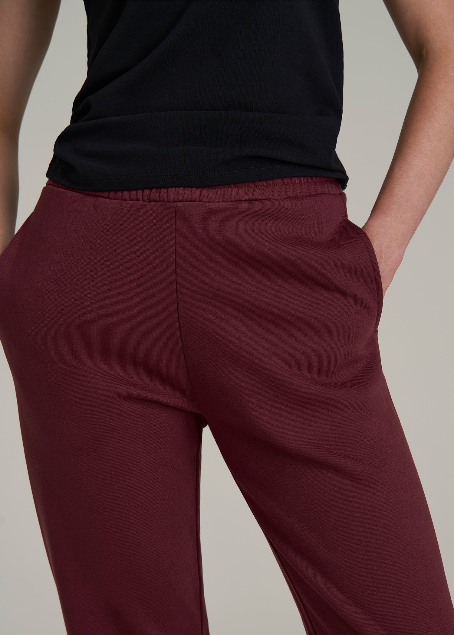 Wearever Fleece Relaxed Sweatpants for Tall Women in Tawny Port