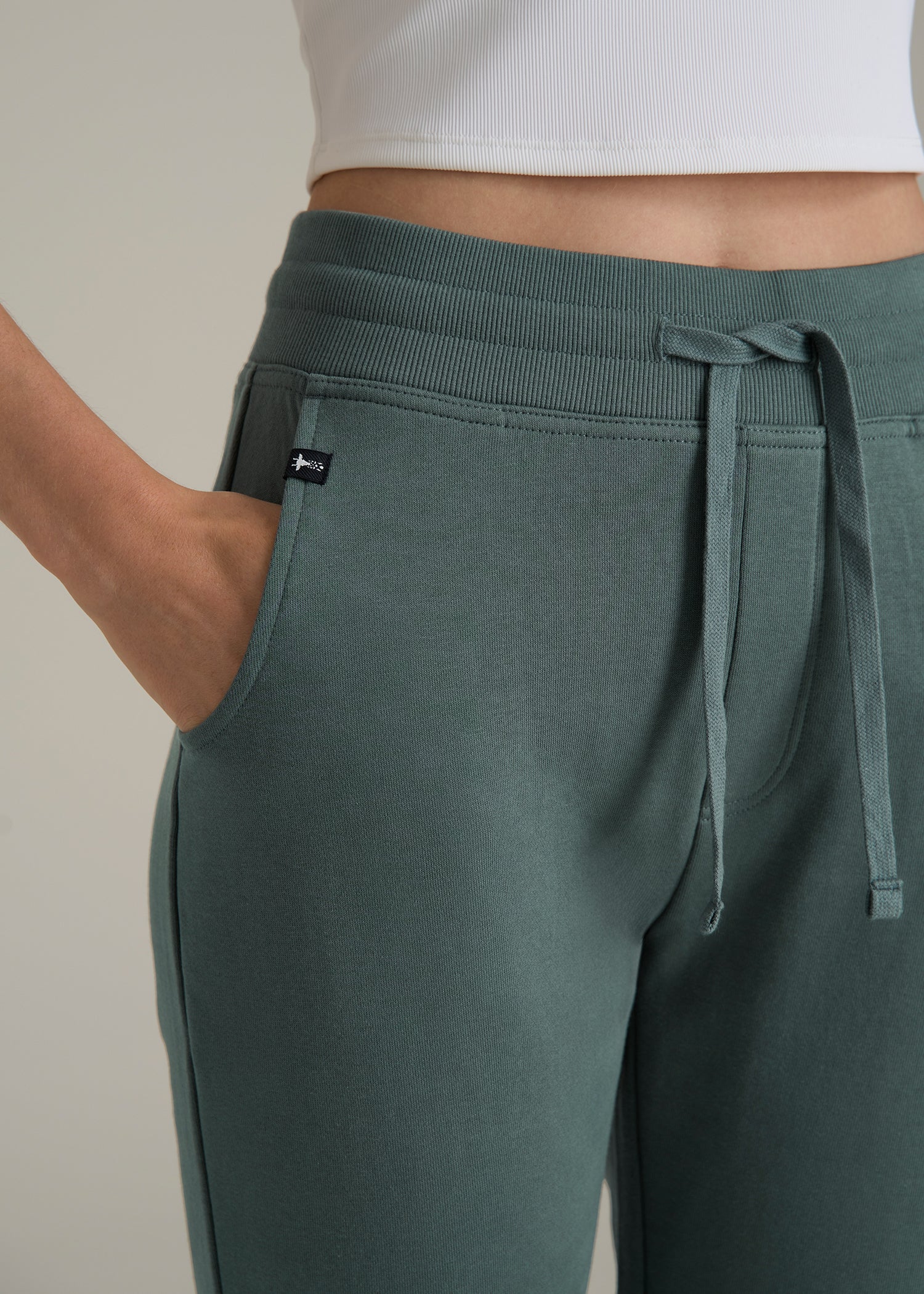 Wearever 2.0 French Terry Joggers for Tall Women in Balsam Green