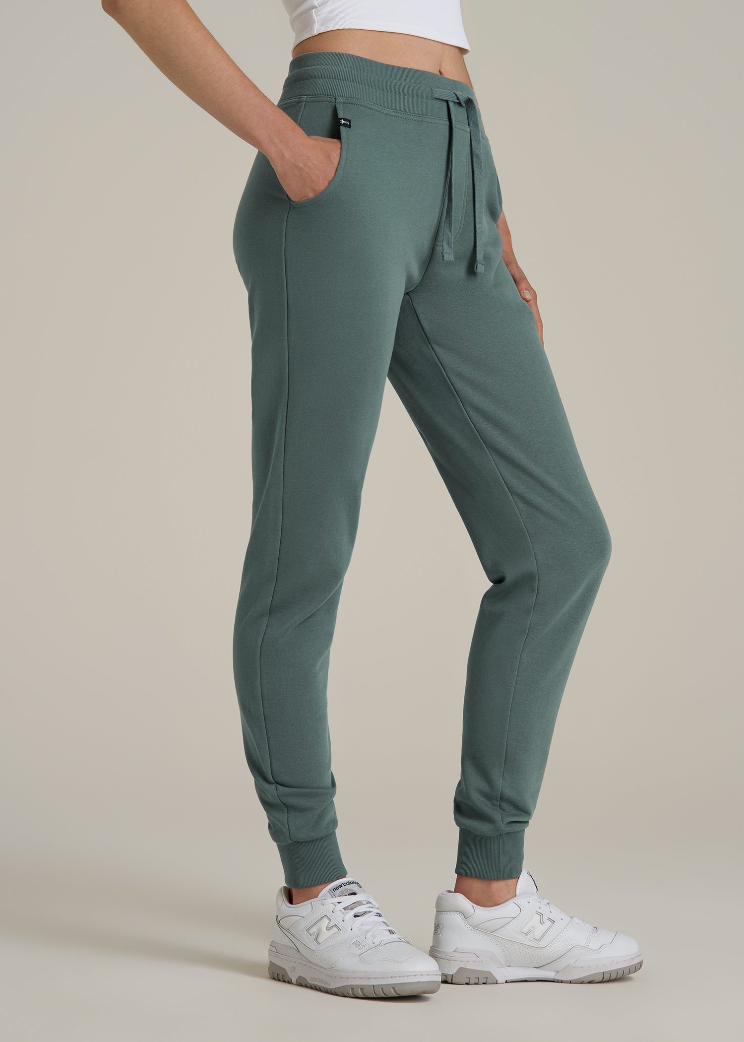 Wearever 2.0 French Terry Joggers for Tall Women in Balsam Green