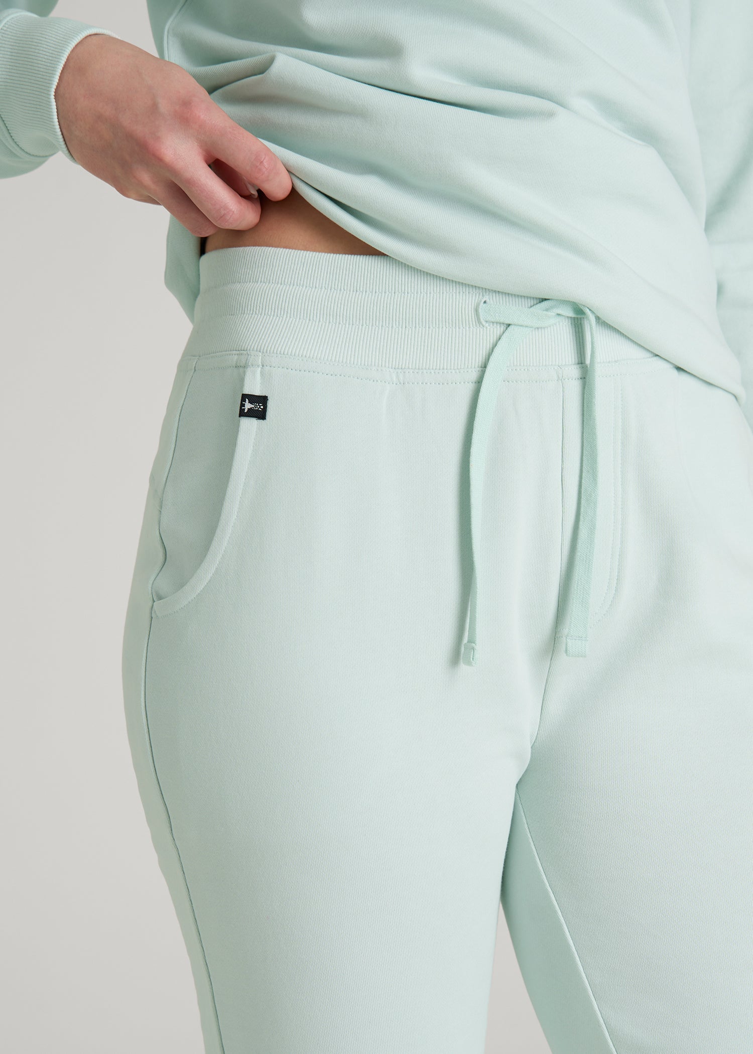 Wearever 2.0 French Terry Joggers for Tall Women in Opal Blue