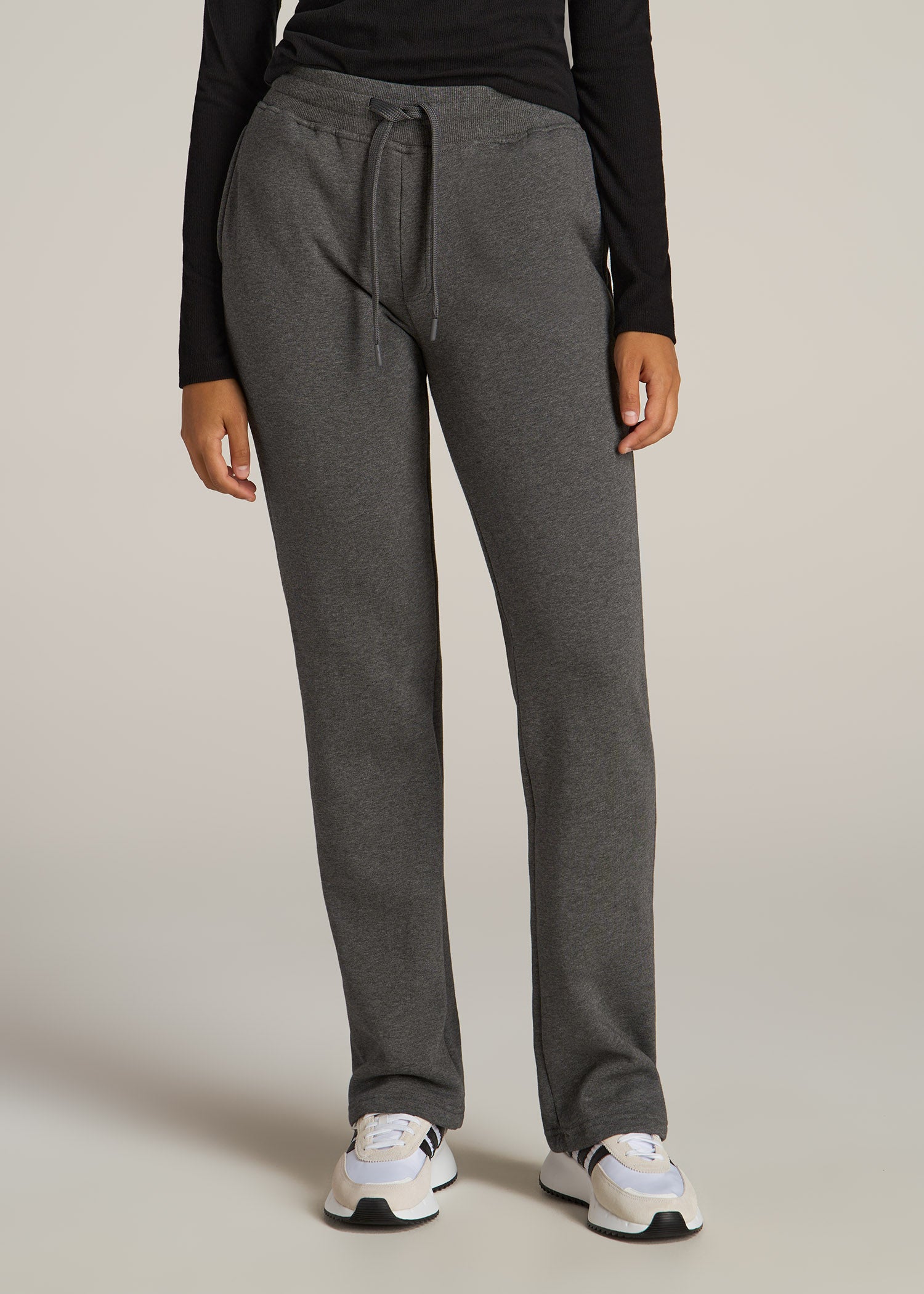 WKND Fleece Open-Bottom Women's Tall Sweatpants in Charcoal Mix -  ShopperBoard