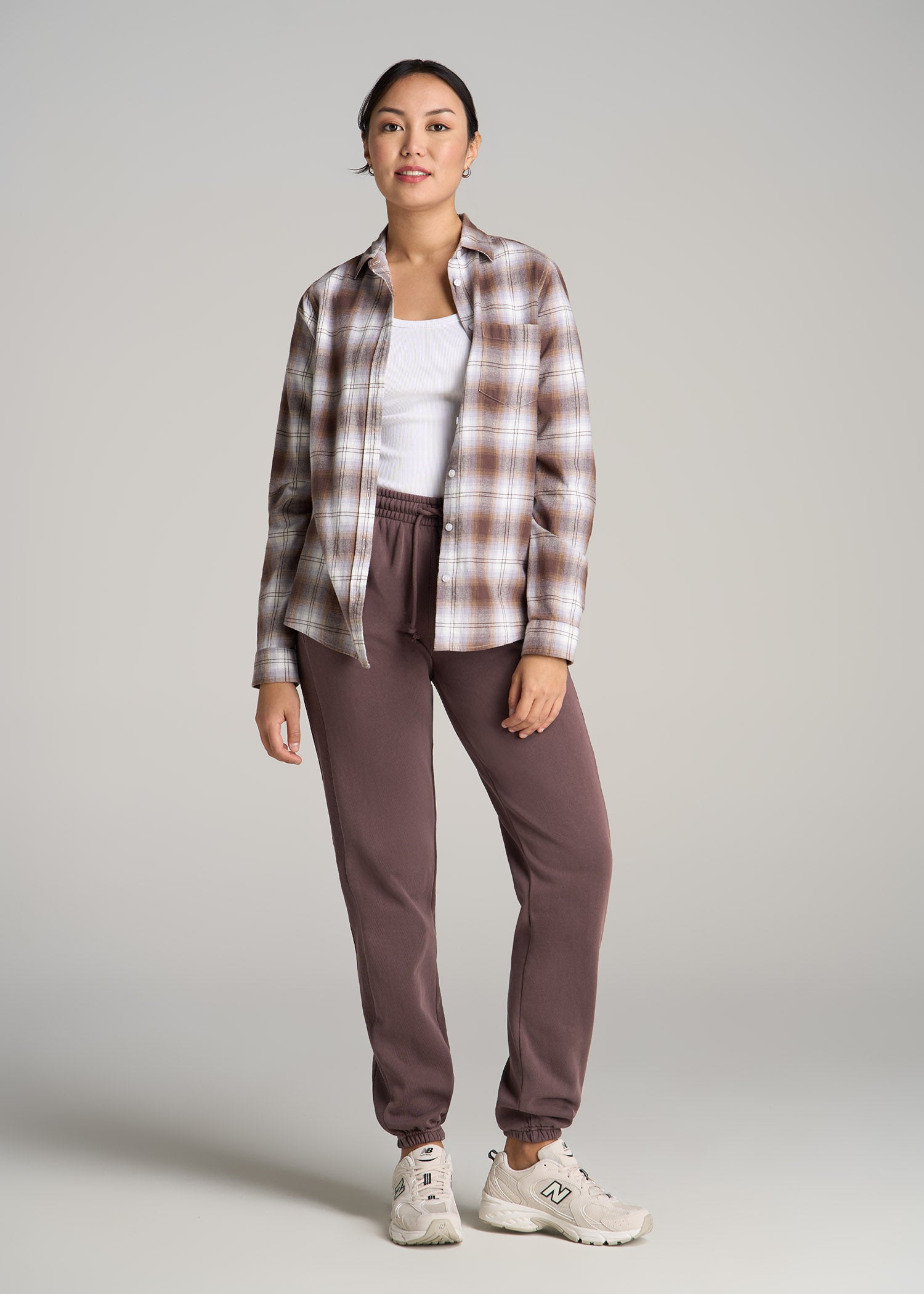 Wearever Fleece Regular Fit Sweatpants for Tall Women in Dusty Merlot