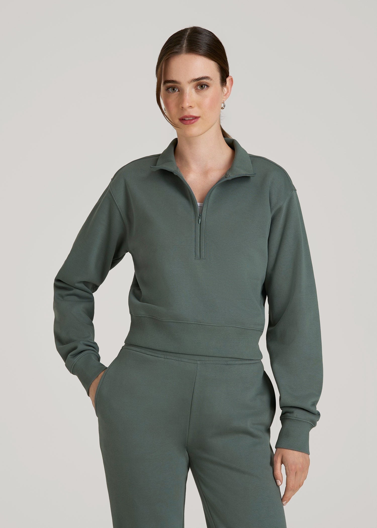 Wearever 2.0 Half-Zip Cropped Sweatshirt for Tall Women | American
