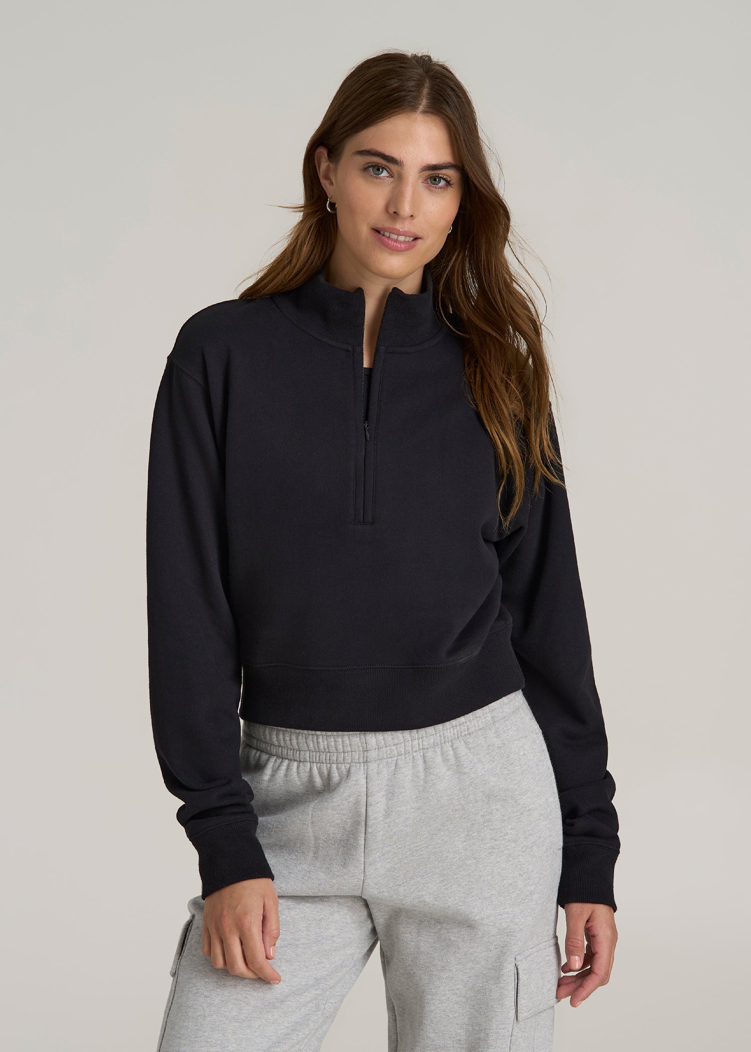 トップス SVART Wearever 2.0 Half-Zip Cropped Sweatshirt for Tall Women | American