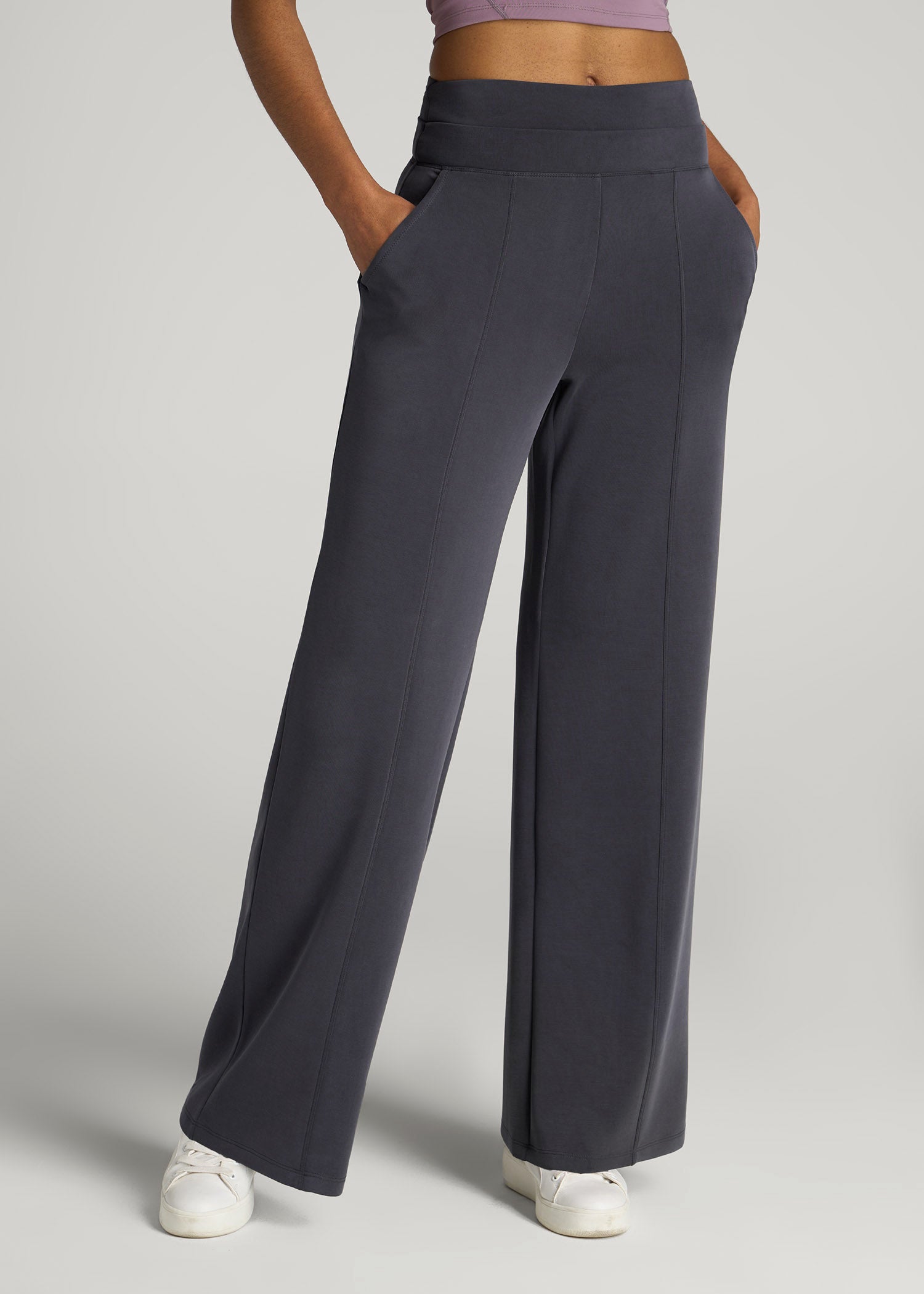 Women's Tall Wide Leg Ultra High Rise Pant Charcoal Rinse