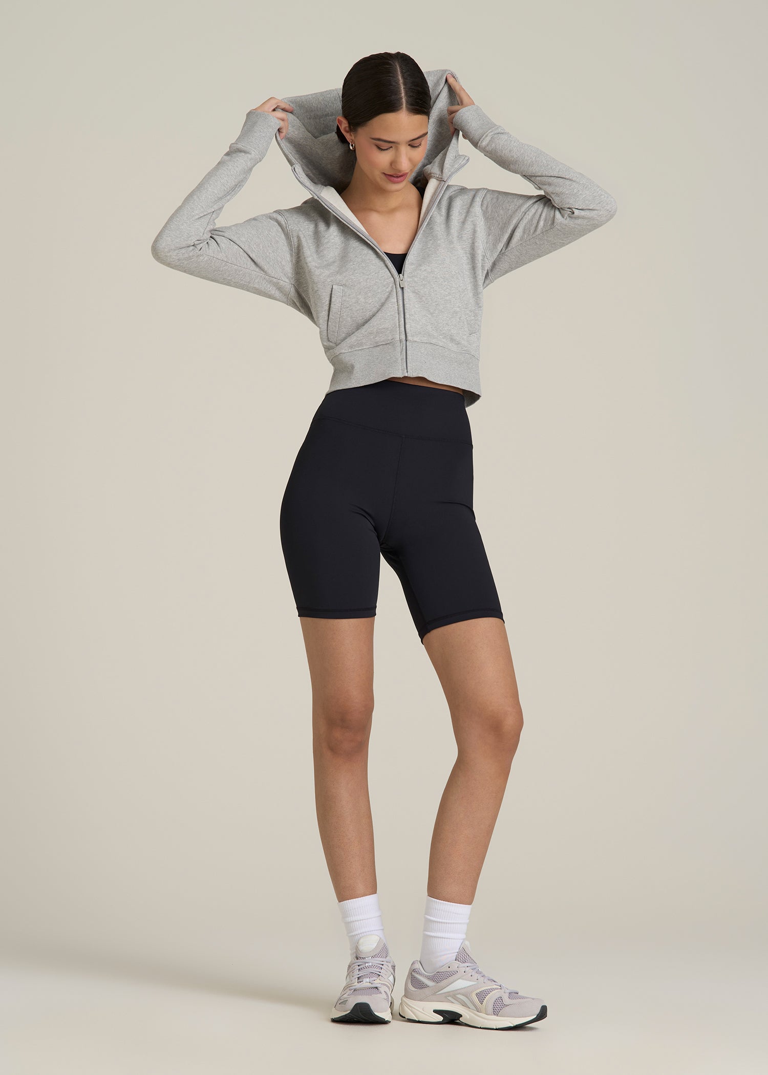 Balance Bike Shorts for Tall Women in Black
