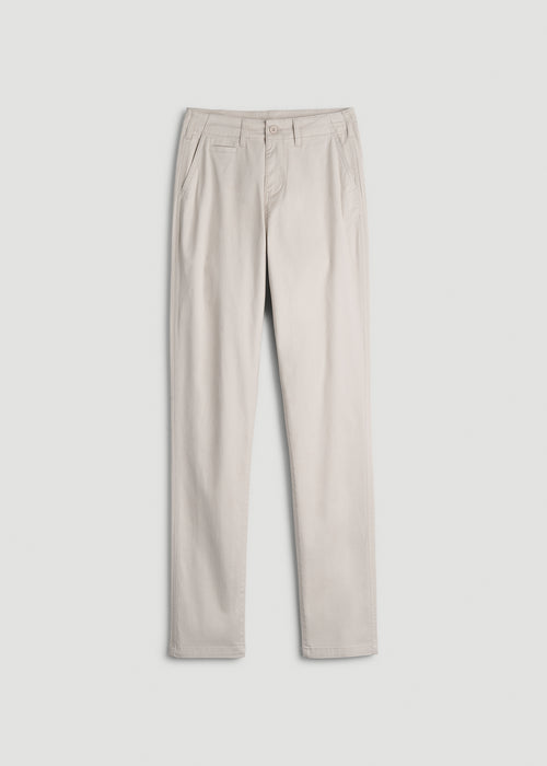High Rise Tapered Chino Pants for Tall Women in Vanilla Latte