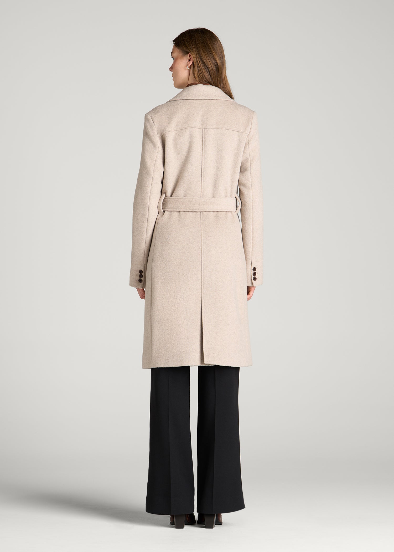 Wool Coat in for Tall Women Simply Taupe Mix