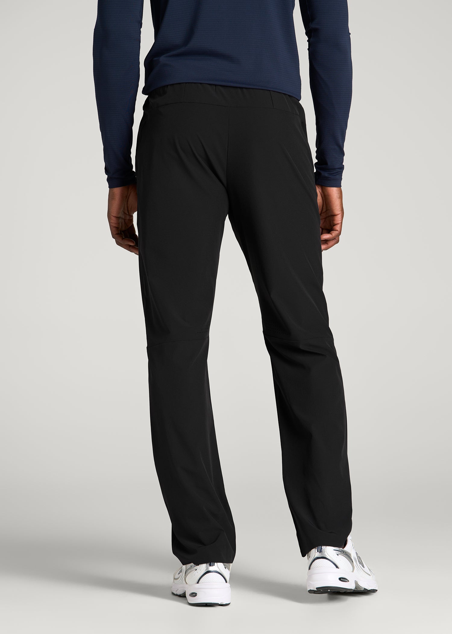 Featherweight Straight Leg Track Pant for Tall Men in Black