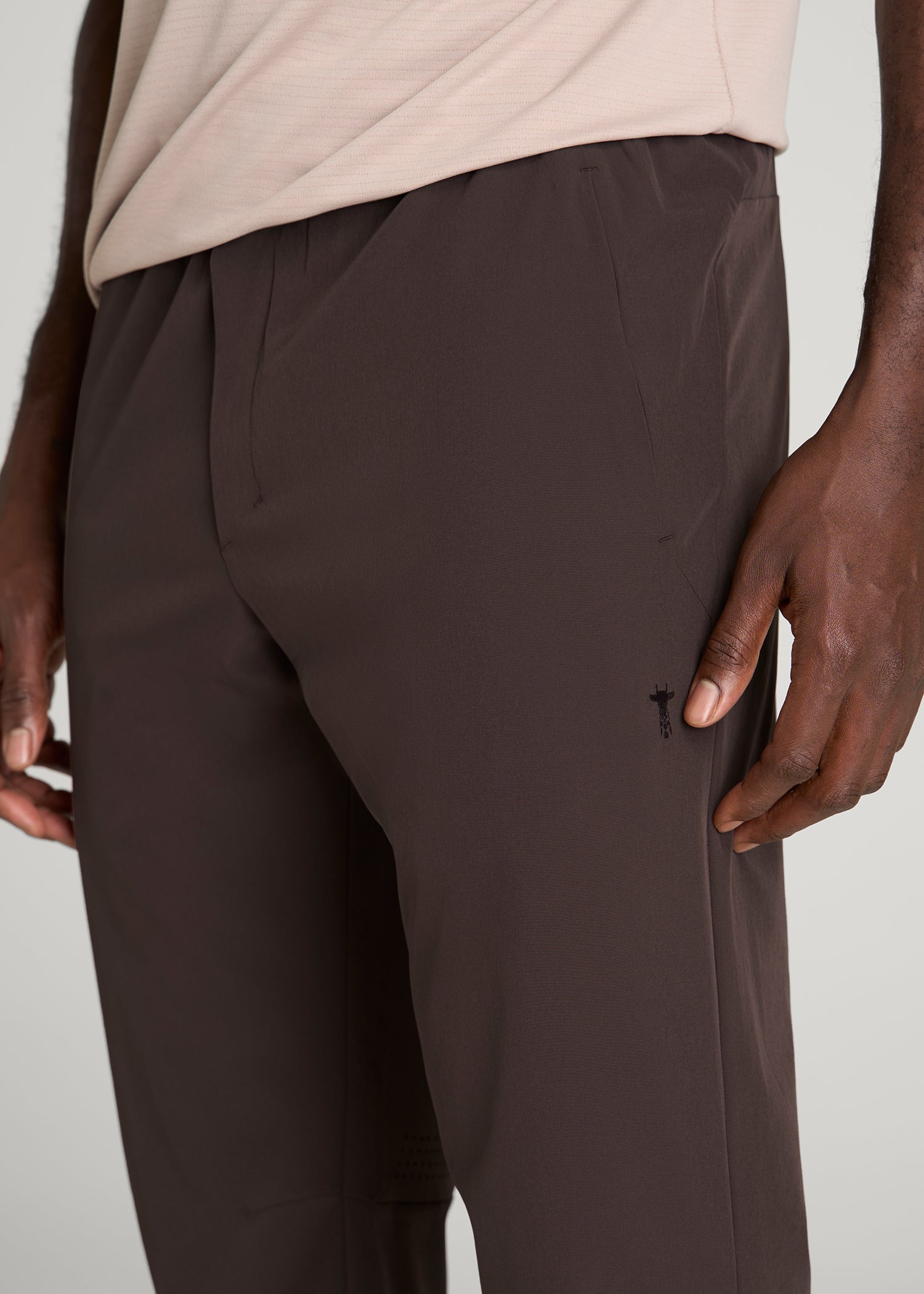 Featherweight Straight Leg Track Pant for Tall Men in Espresso