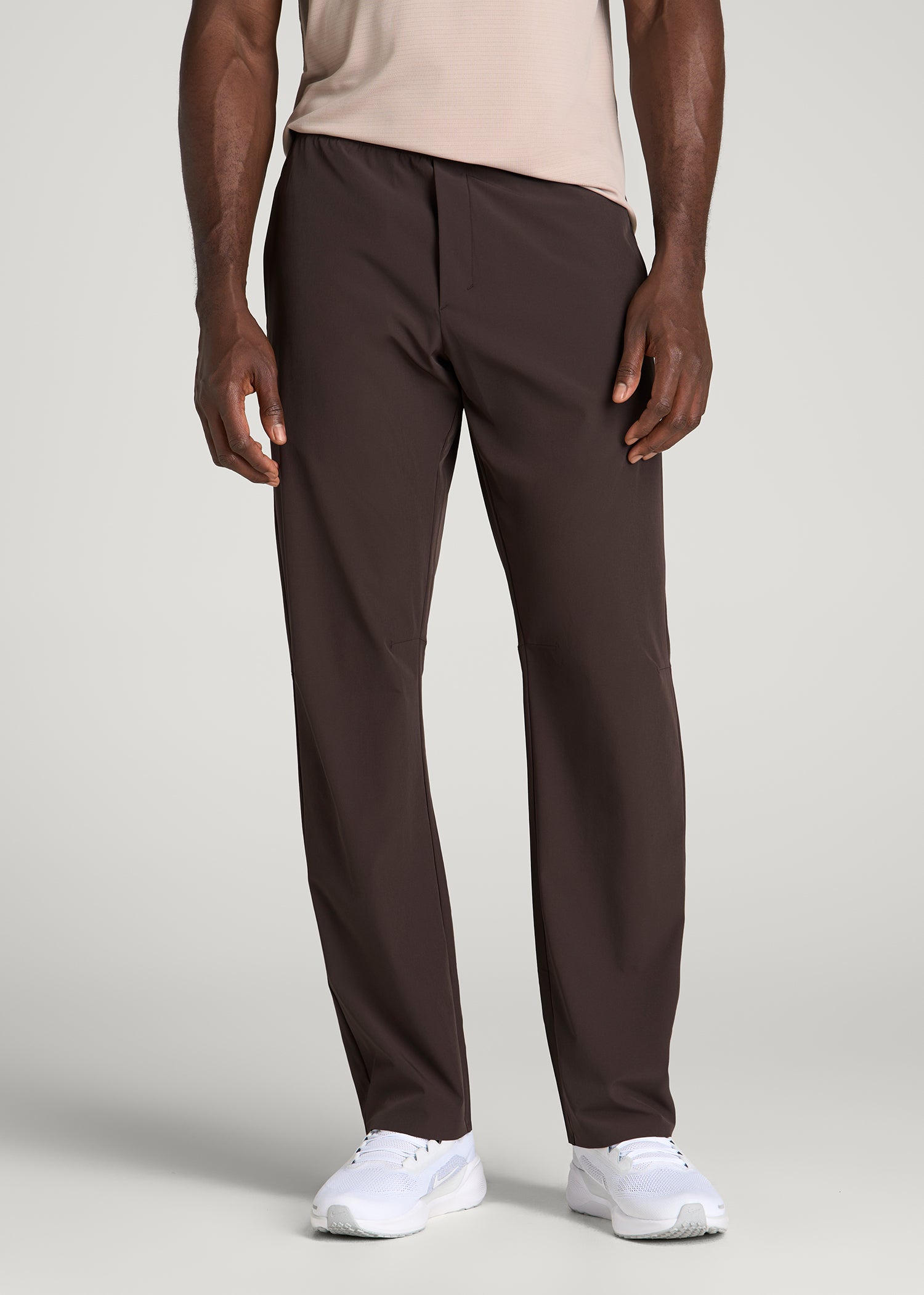 Featherweight Straight Leg Track Pant for Tall Men in Espresso