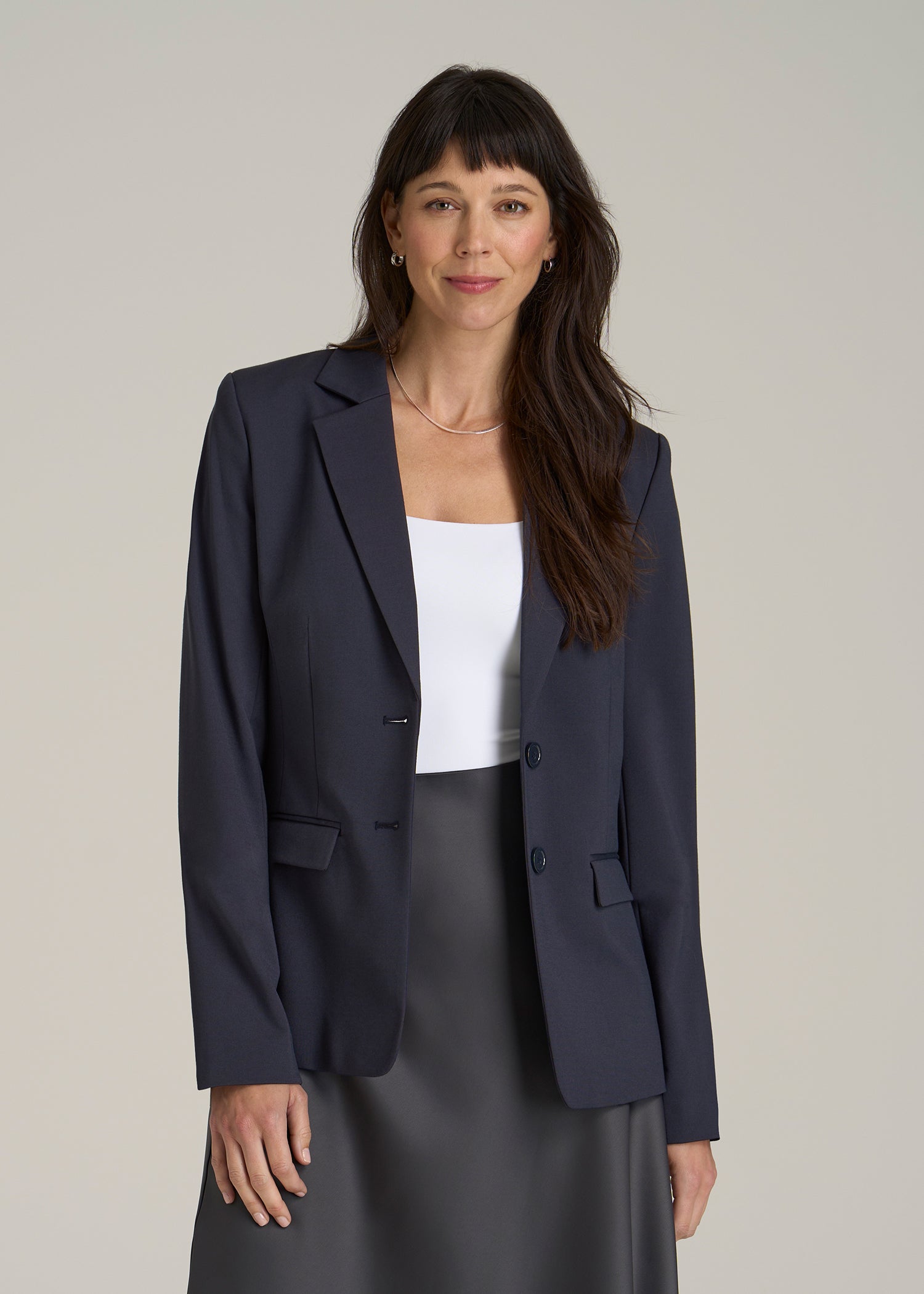 SLIM-FIT Two Button Blazer for Tall Women in Navy