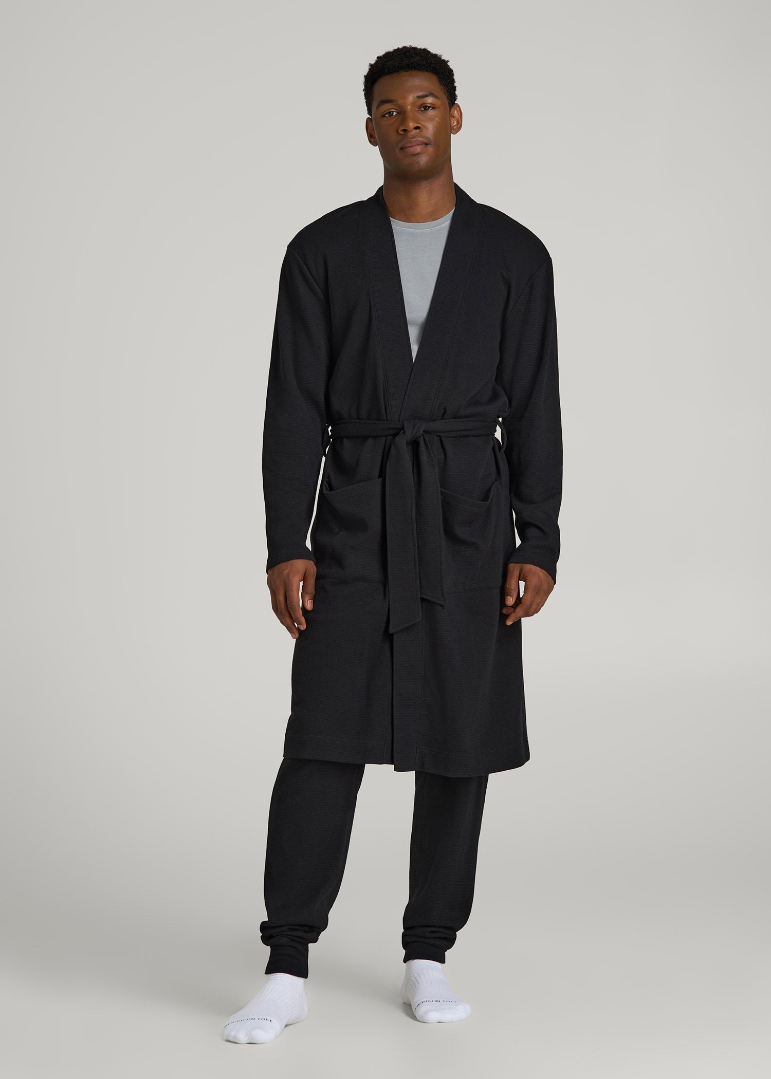 メンズウェア ROB Waffle-Knit Lounge Robe for Tall Men | American Tall