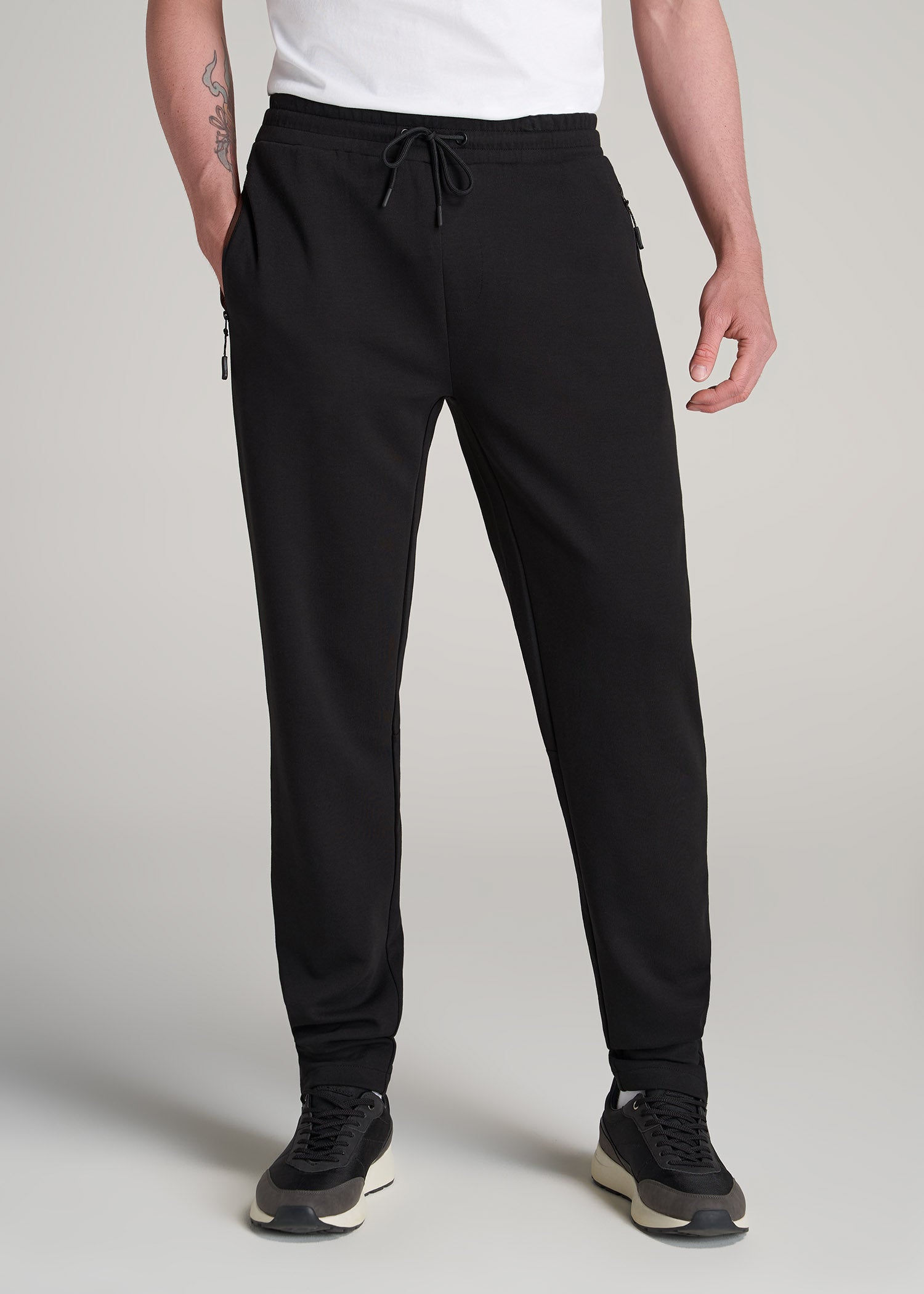 Men's Joggers with Zipper Pockets - Black
