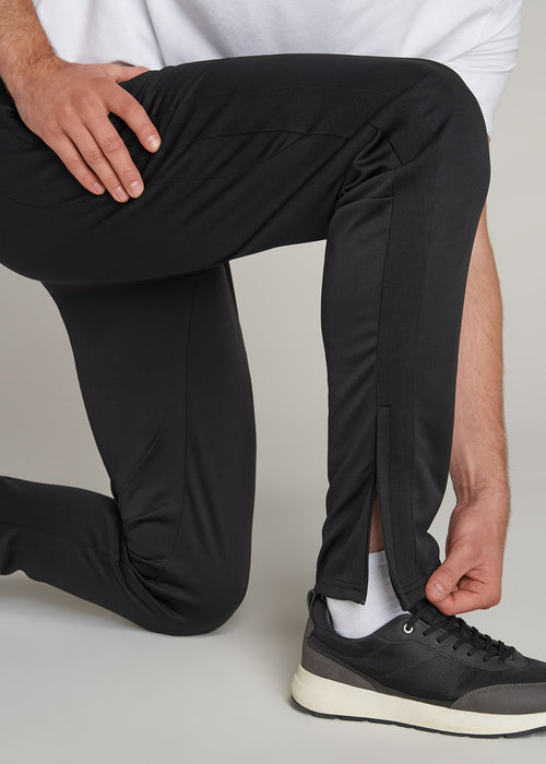 American-Tall-Men-Athletic-Stripe-Pants-Black-Black-detail