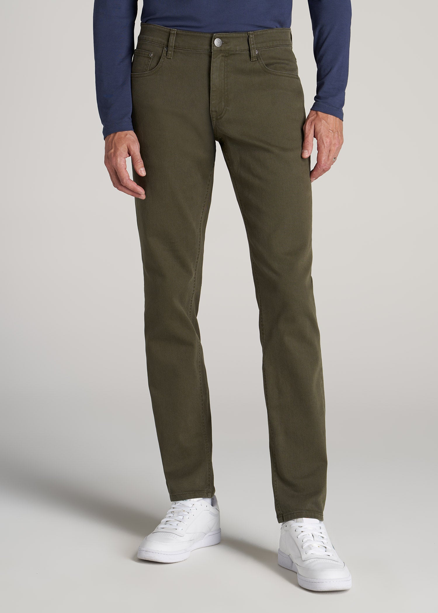 Carman Tapered Jeans For Tall Men Olive Green Wash American Tall